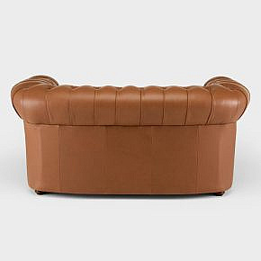 Ledercouch Chesterfield 2-Sitzer